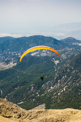 paragliding in the mountains