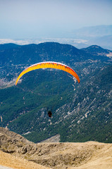 paragliding in mountains