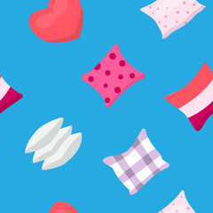 Pillow vector pattern. Sleeping cartoon texture. relax.