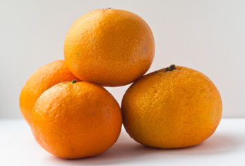 oranges isolated on white background (tangerine)