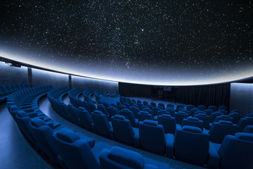 A spectacular stars projection at the planetarium - obrazy, fototapety, plakaty