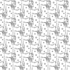 Obraz premium vector girlish seamless pattern