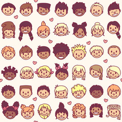 vector cartoon seamless pattern