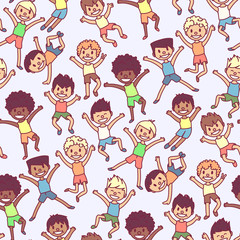 vector cartoon seamless pattern