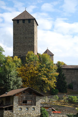 Fototapeta premium The keep (tower) of Tyrol Castle in Tirolo, South Tyrol, Italy