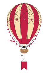 Obraz premium vector aerostat hot balloon