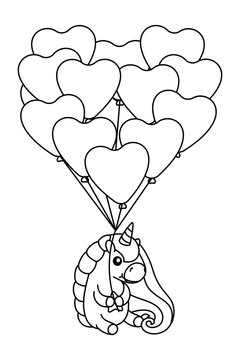 Fototapeta vector baby rainbow unicorn