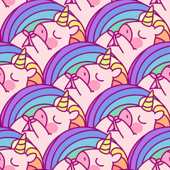 Naklejka premium vector unicorn seamless pattern
