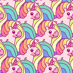 vector unicorn seamless pattern