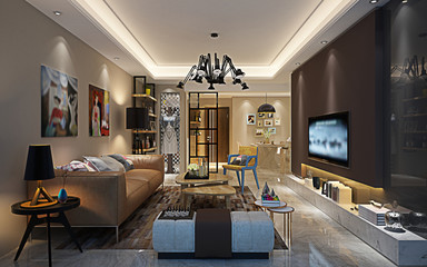 3d render of house interior