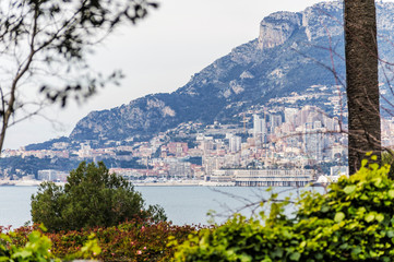 Obraz premium Panoramic view of Monaco in a spring day