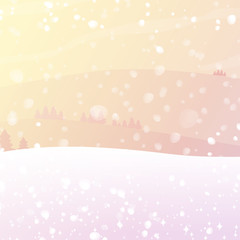 vector cartoon winter landscape