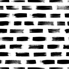 Vector brush stroke seamless pattern. Hand drawn vector ornament for wrapping paper.