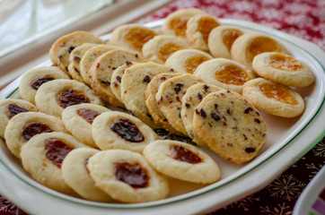 Obraz na płótnie Canvas Assorted Cookies on a white plate