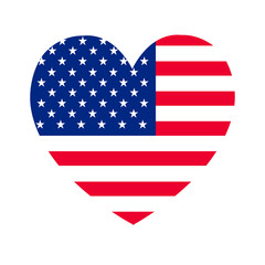 Fototapeta premium heart of America flag
