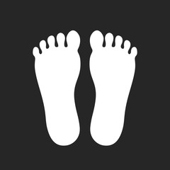 Foot print silhouette icon