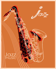jazz saxophone poster