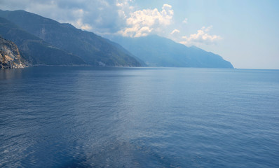 blue lake and mountains