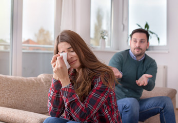 Young couple having quarrel