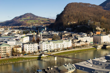 Panoramic view of the city.Salzburg.Austria.