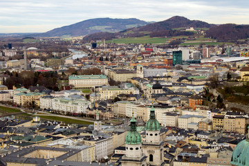 Panoramic view of the city.Salzburg.Austria.