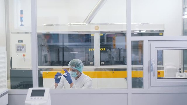 scientist is developing a vaccine in the medical laboratory