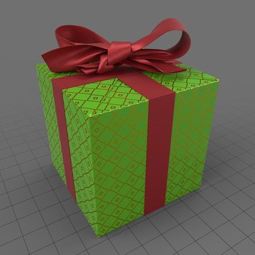 Christmas present with bow