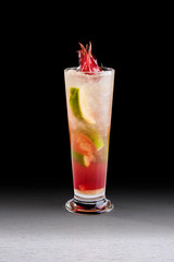 Original cocktails on a dark background.
