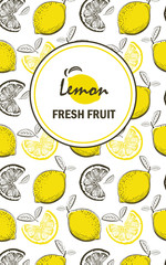 creative business brochure template with lemons, llustration