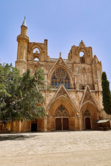 Lala Mustafa Pasha Mosque and Famagusta old town. Famagusta, North Cyprus. Cami