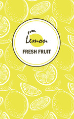 creative business brochure template with lemons, llustration