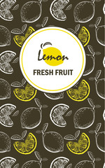creative business brochure template with lemons, llustration