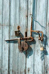 Old rusty lock - obrazy, fototapety, plakaty