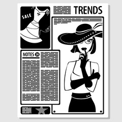 Concept Page of Female Magazine