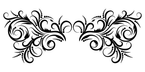 Abstract curly element for design, swirl, curl. Vector illustration.  