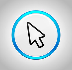 Cursor icon round blue push button