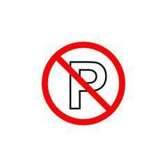 Forbidden Parking icon can be used for web, logo, mobile app, UI, UX