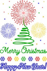 Merry Christmas colorful greetings