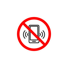 Forbidden phone call icon can be used for web, logo, mobile app, UI, UX