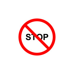 Forbidden stop icon can be used for web, logo, mobile app, UI, UX