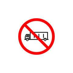 Forbidden truck icon can be used for web, logo, mobile app, UI, UX