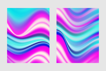 Modern colorful flow poster. Wave Liquid shape color background.