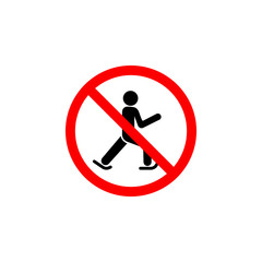 Forbidden skiing icon can be used for web, logo, mobile app, UI, UX