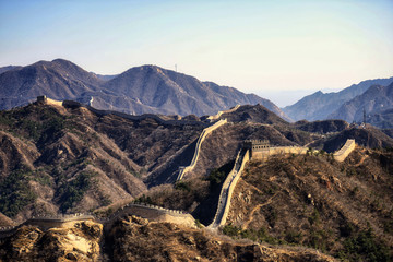 The Great Wall is generally built along an east-to-west line across the historical northern borders of China.