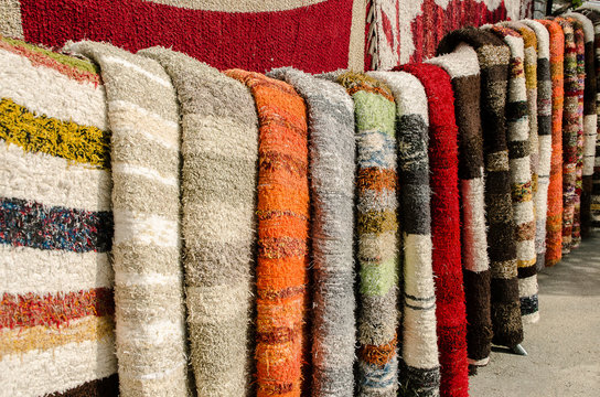 Jarapas, carpets, typical and traditional crafts of the Alpujarras Grenadines, in Spain