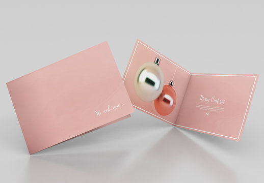 Pink Christmas Card Layout