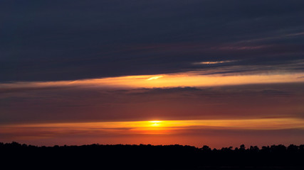 Fototapeta na wymiar Sunset and sunrise in the sky . Dramatic sunset photo . night scene . 