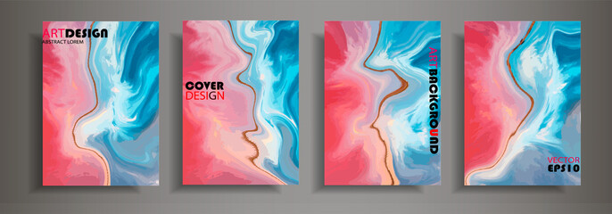 Modern design A4.Abstract marble texture of colored bright liquid paints.Splash acrylic paints.Used design cover,presentations,print,flyer,business cards,invitations, brochures,sites, packaging.