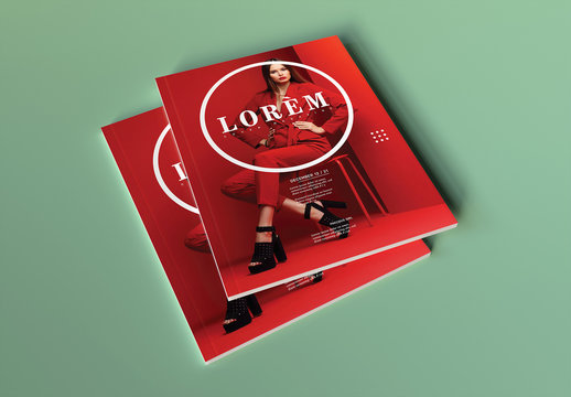 Fashion Magazine Cover Layout with Photo Placeholder