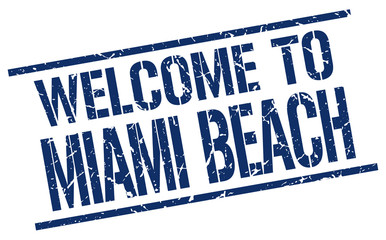 welcome to Miami Beach stamp